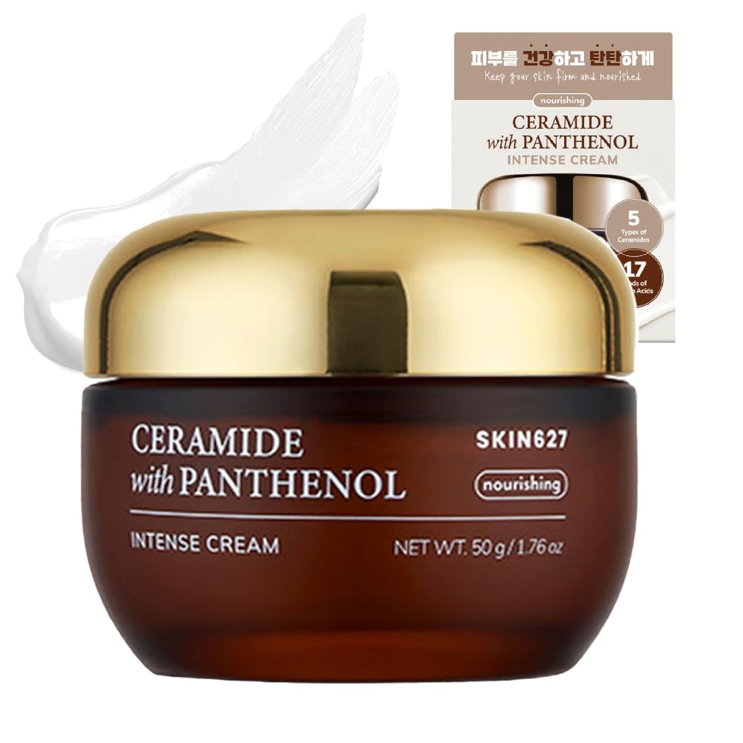 SKIN627 Daily Face Moisturizer, Face Cream, Facial Cream 1.76 Oz Korean Skin Care Korean Moisturizer (Ceramide with Panthenol)