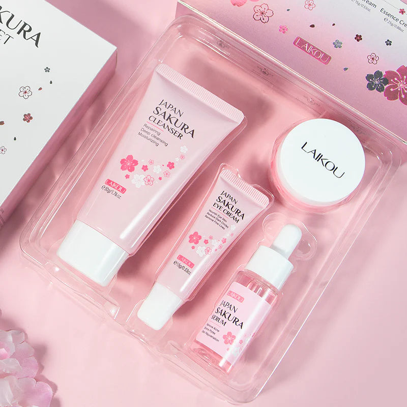 Blossom Skincare Kit 4-Item Bundle Cleanser Eye Treatment Facial Moisturizer