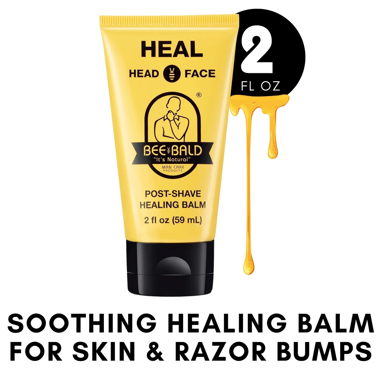 HEAL after Shave for Men Healing Balm, Immediately Calms & Soothes Damaged Skin, Treats Bumps, Redness, Razor Burn & Other Shaving Irritations, 2 Fl Oz