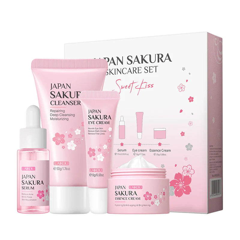 Blossom Skincare Kit 4-Item Bundle Cleanser Eye Treatment Facial Moisturizer