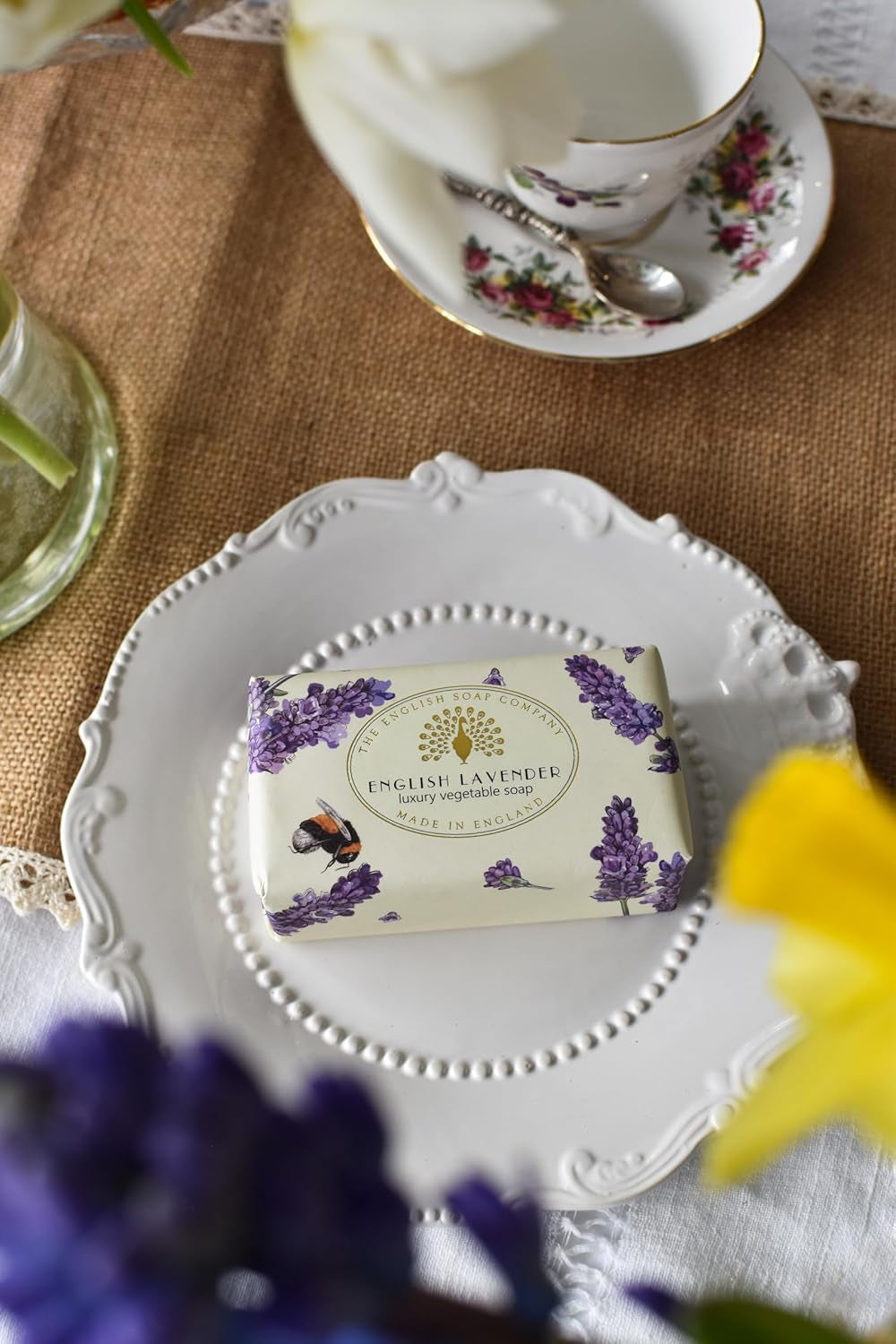 , Vintage Wrapped Shea Butter Soap, English Lavender, 200G