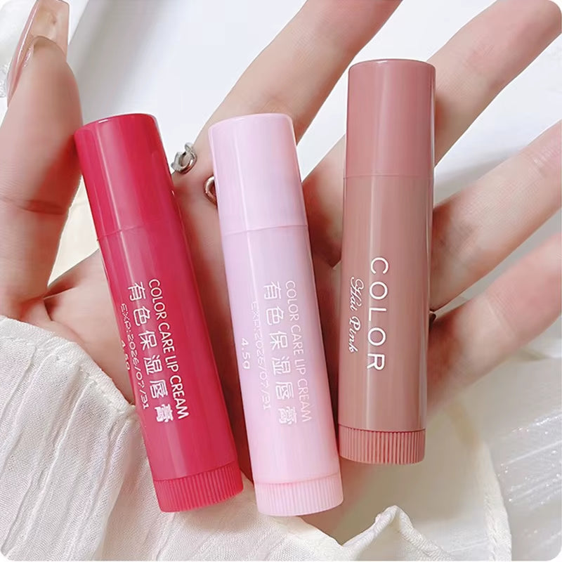 HAIPINK 3-Piece Set Tinted Moisturizing Lip Balm - Hydrating, Fade Lip Lines, Prevent Chapping