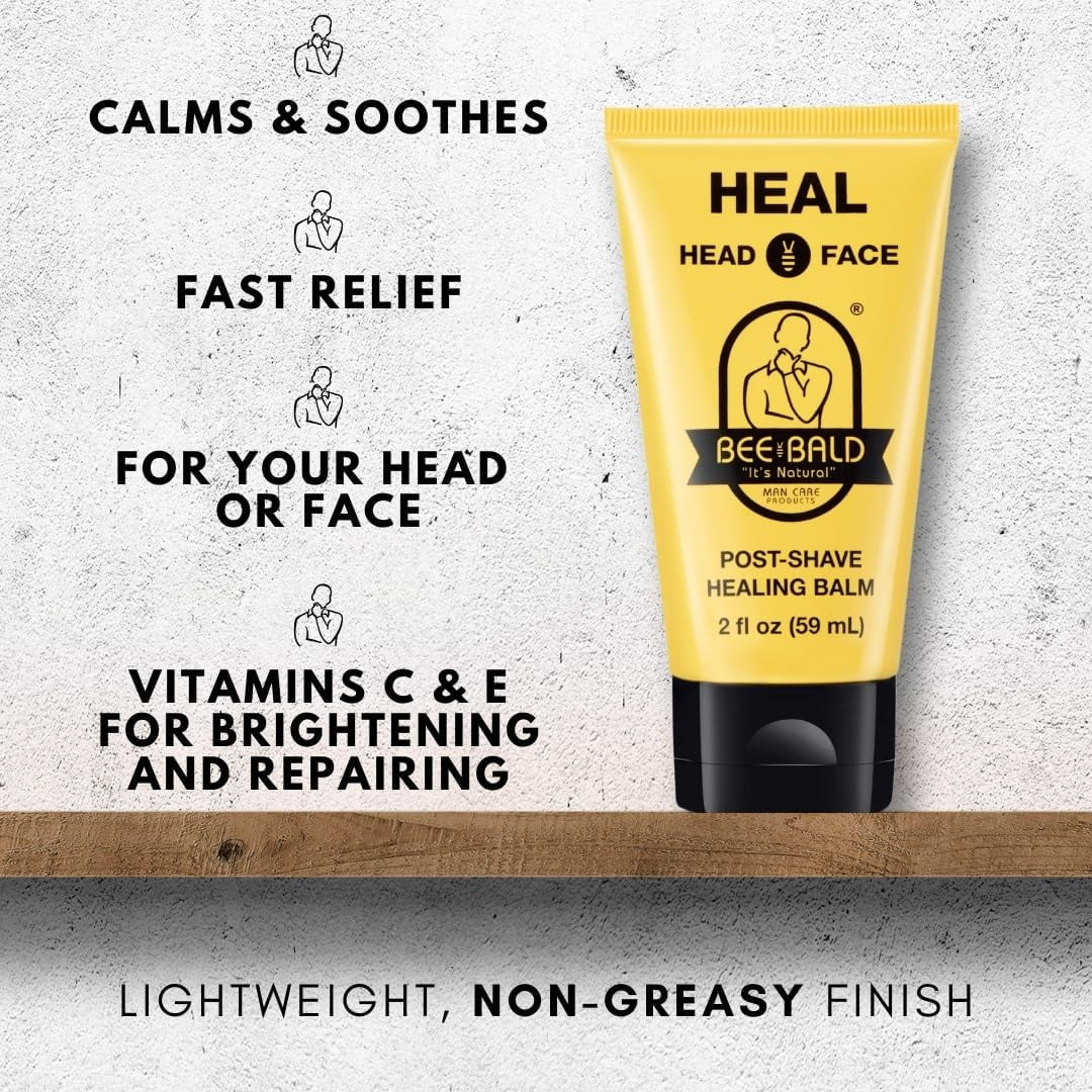 HEAL after Shave for Men Healing Balm, Immediately Calms & Soothes Damaged Skin, Treats Bumps, Redness, Razor Burn & Other Shaving Irritations, 2 Fl Oz
