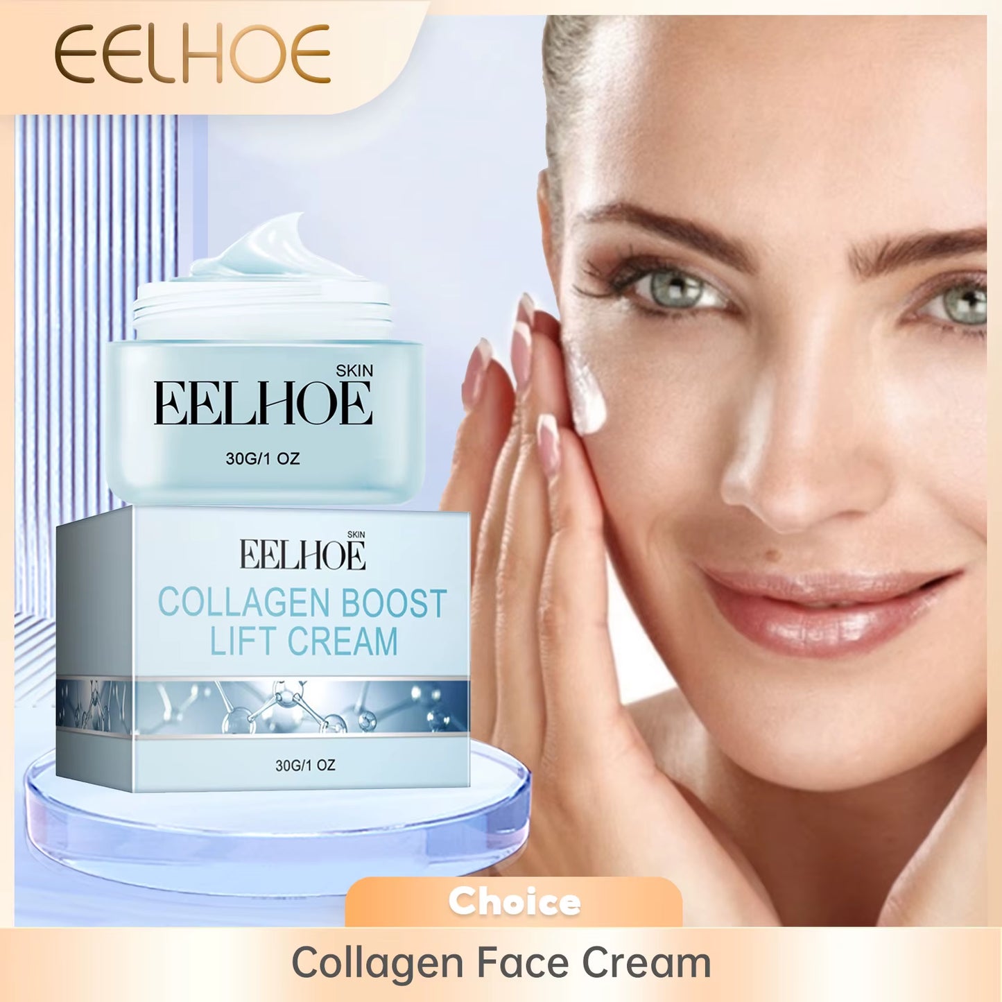 Collagen anti Aging Face Cream Forehead Wrinkle Remover Firming Face Lifting Hydrating Retinol Moisturizer Face Cream 30G