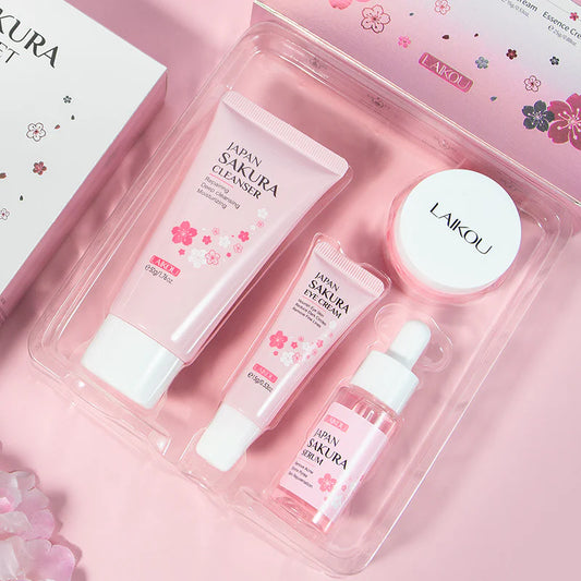 Blossom Skincare Kit 4-Item Bundle Cleanser Eye Treatment Facial Moisturizer