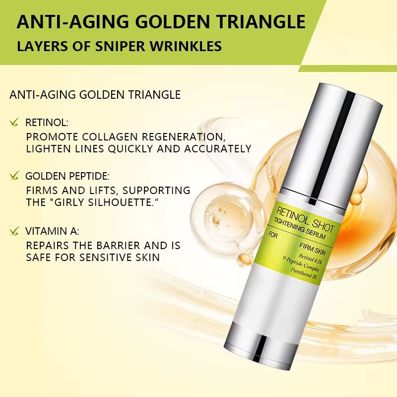 Korean Retinol Wrinkle Remover Cream Shot Tightening Firming Fine Line Enhancer Moisturizing Pore Shrinking Serum Face Skin Care