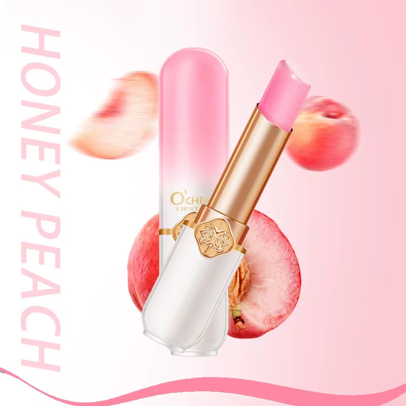 Color Fruit Lipstick Peach Temperature Changing Lip Balm Moisturizing Waterproof Long Lasting Moisturizes Lip Balm