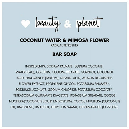 Radical Refresher Bar Soap Coconut Water and Mimosa Flower, 7Oz, 4 Count