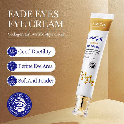 Collagen Eye Cream - Dark Circle Cream, Eye Bag Firming, Puffiness Reduction & Hydrating under Eye Care