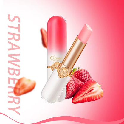 Color Fruit Lipstick Peach Temperature Changing Lip Balm Moisturizing Waterproof Long Lasting Moisturizes Lip Balm