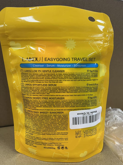 Ceramide Skincare Set丨Travel Friendly Face Routine Set for Women/Girls丨Beauty Christmas Gift Sets Skin Care Set Gifts for Women and Teenage Girls with Cleanser, Serum, Sunscreen, Cream 4Pcs