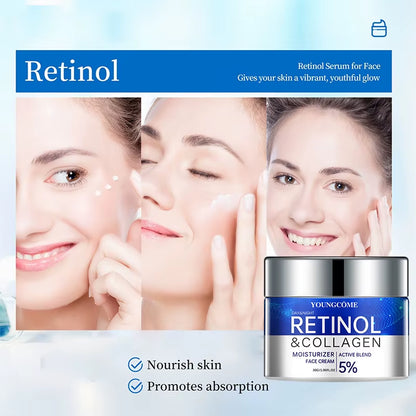 Retinol Anti-Aging Cream,Wrinkle Removal & Firming Face Moisturizer,Brightens Skin,Lifts & Smooths Fine Lines,Whitening Effect