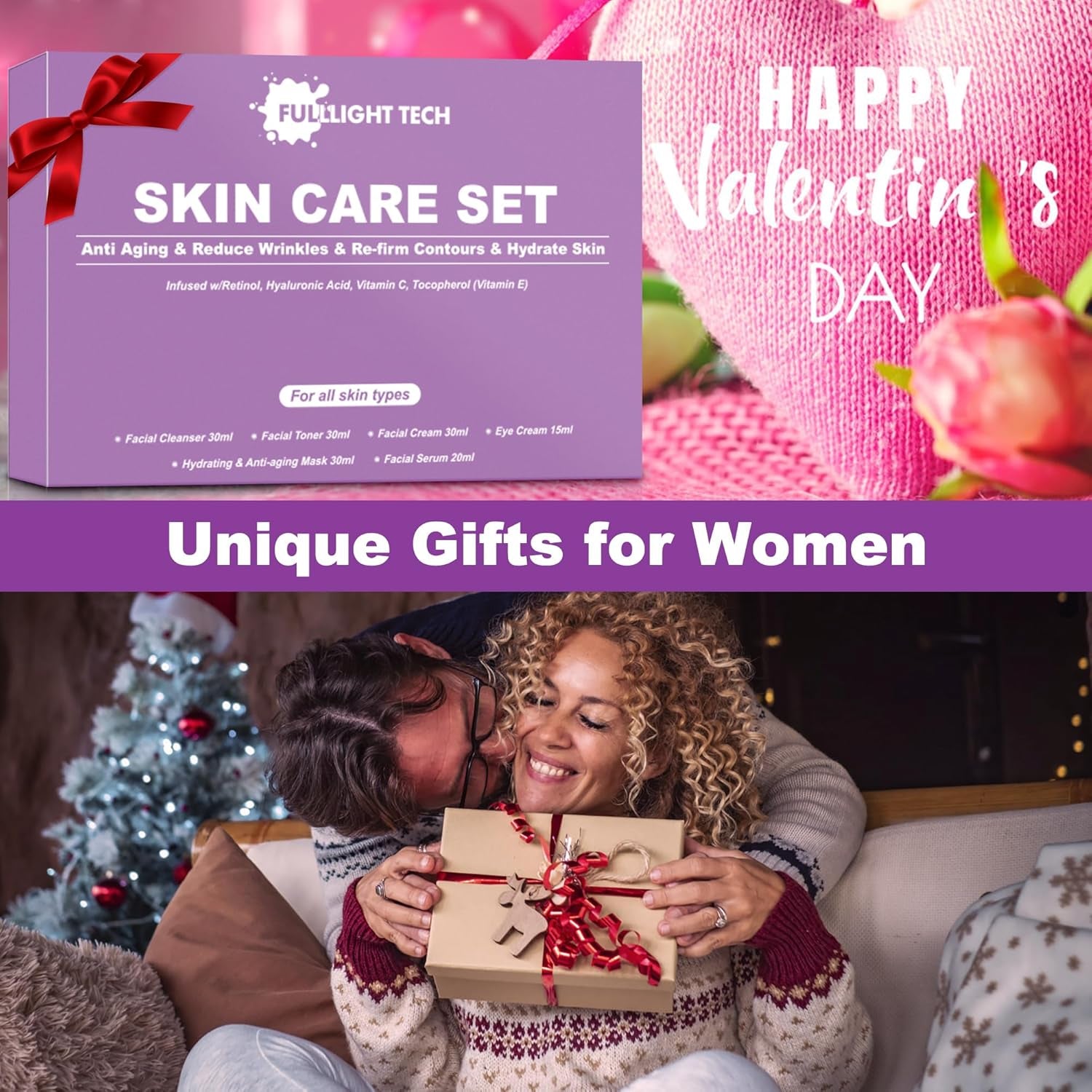 Skin Care Set,Gentle Anti-Aging Skin Care Kit,Hydrate, Moisturize Skin,Facial Skin Care Routine Kit Women Teen Girls Travel Skincare Gift Set,Women Mom Gifts for Christmas Valentines Birthday Gift Her
