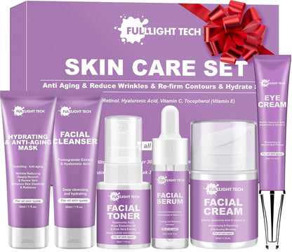 Skin Care Set,Gentle Anti-Aging Skin Care Kit,Hydrate, Moisturize Skin,Facial Skin Care Routine Kit Women Teen Girls Travel Skincare Gift Set,Women Mom Gifts for Christmas Valentines Birthday Gift Her