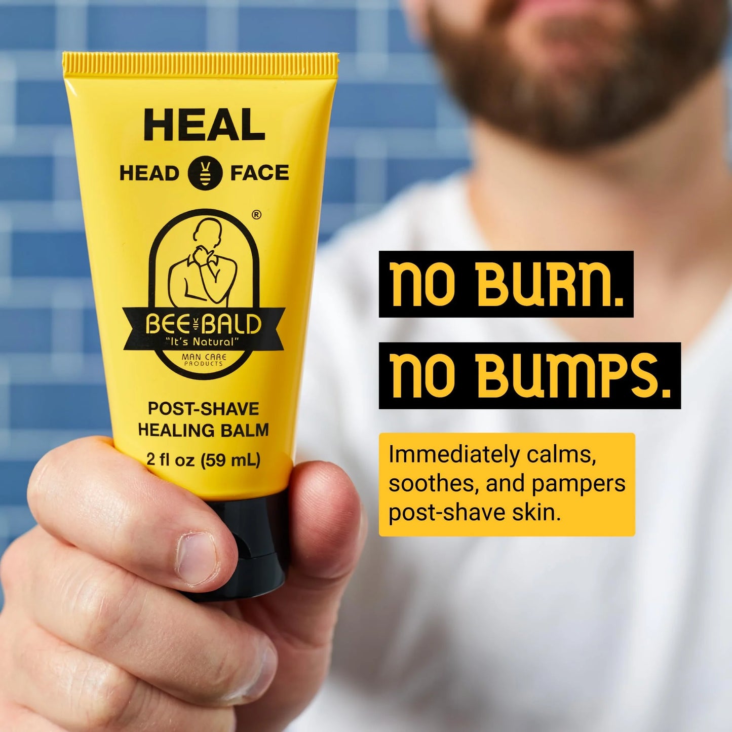 HEAL after Shave for Men Healing Balm, Immediately Calms & Soothes Damaged Skin, Treats Bumps, Redness, Razor Burn & Other Shaving Irritations, 2 Fl Oz